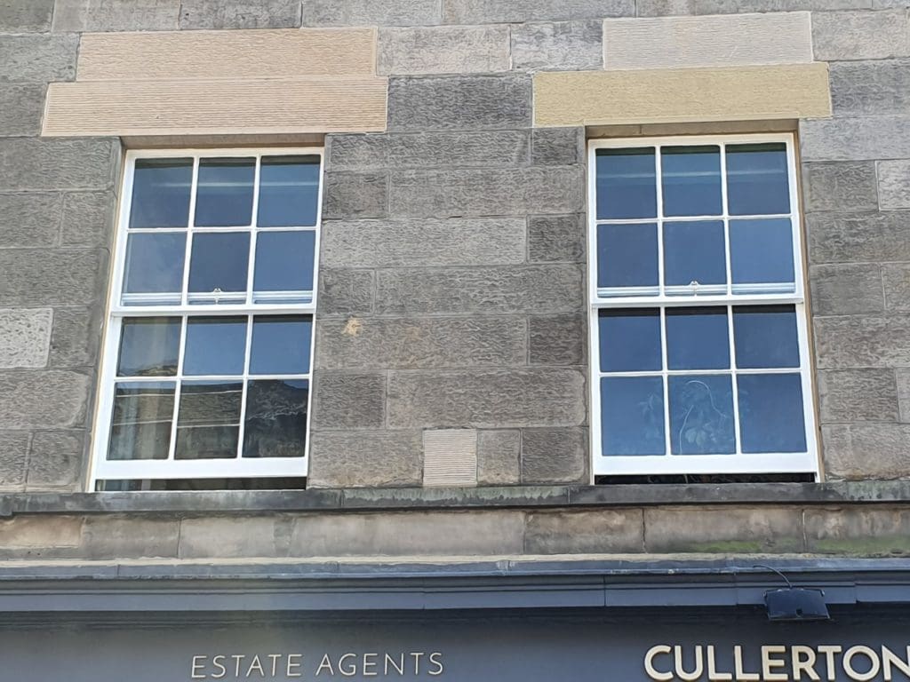 Sash windows restored in St Stephen's Street Edinburgh